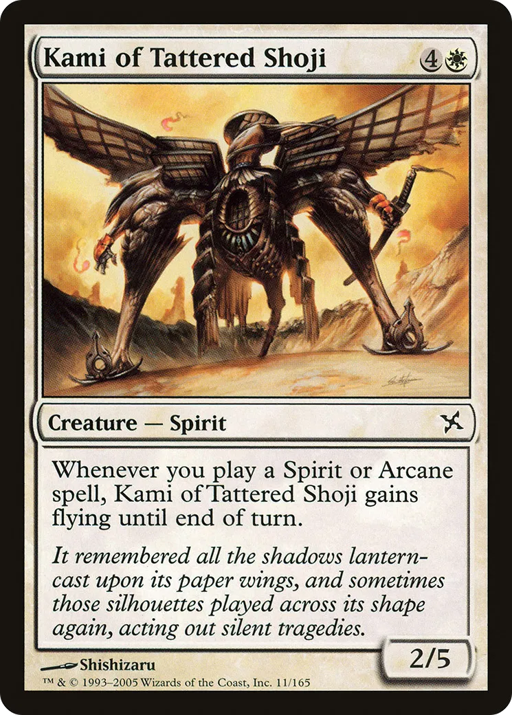 Kami of Tattered Shoji — Betrayers of Kamigawa — Magic: The Gathering