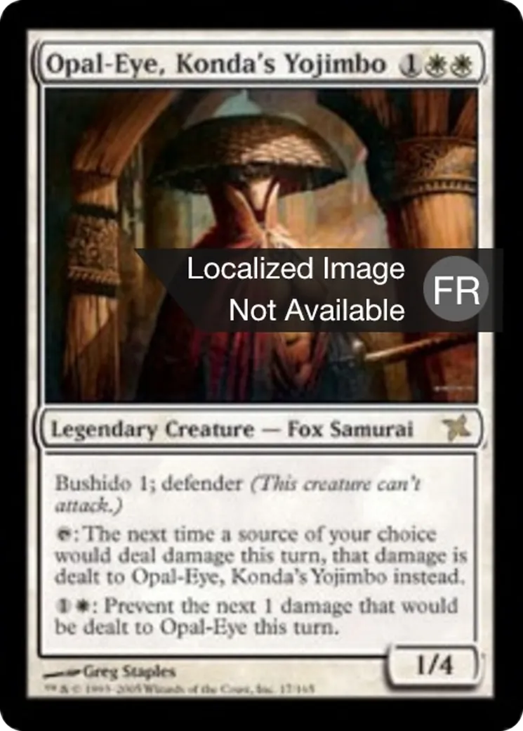 Œil d'opale, yojimbo de Konda — Betrayers of Kamigawa — Magic: The Gathering
