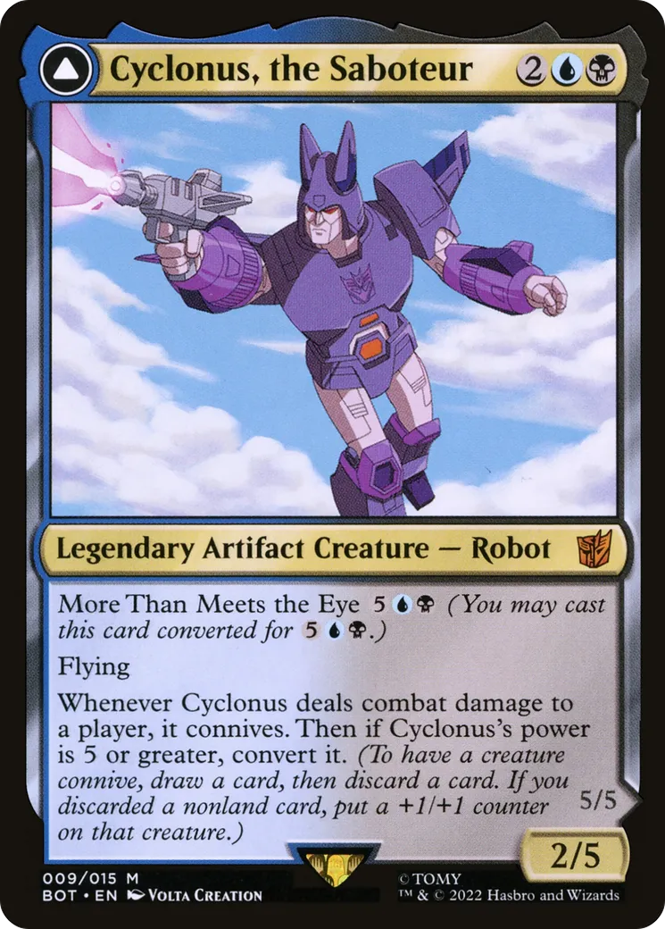 Cyclonus, the Saboteur // Cyclonus, Cybertronian Fighter — Transformers — Magic: The Gathering