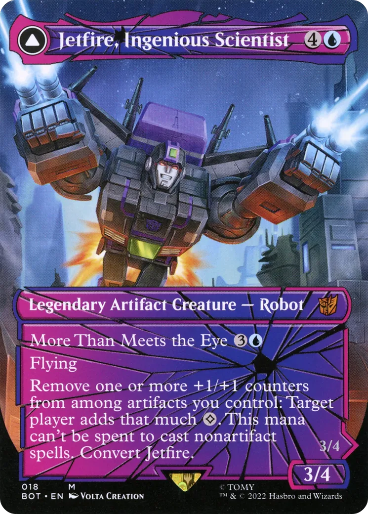 Jetfire, Ingenious Scientist // Jetfire, Air Guardian — Transformers — Magic: The Gathering
