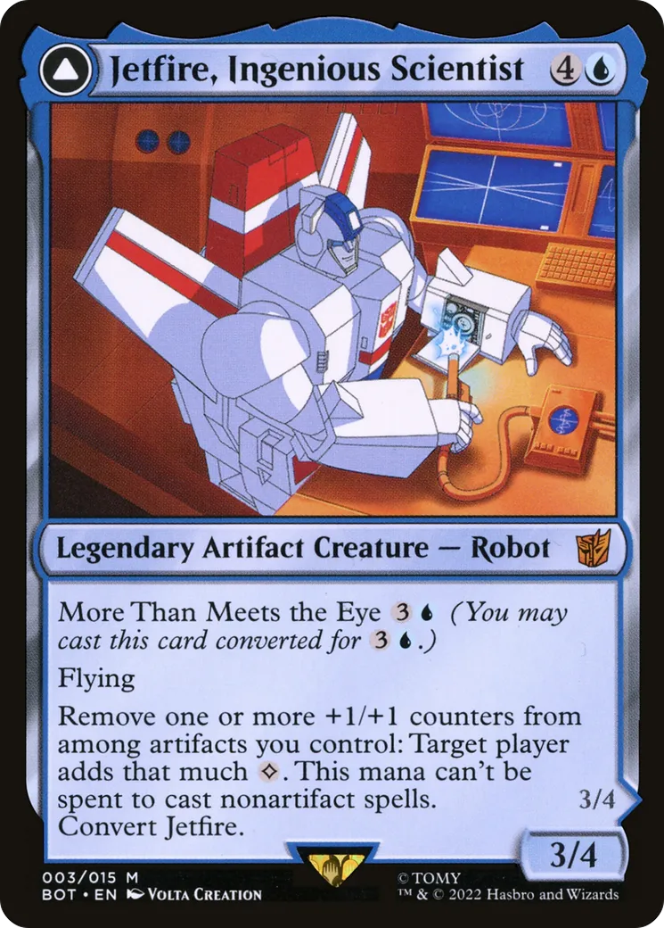 Jetfire, Ingenious Scientist // Jetfire, Air Guardian — Transformers — Magic: The Gathering