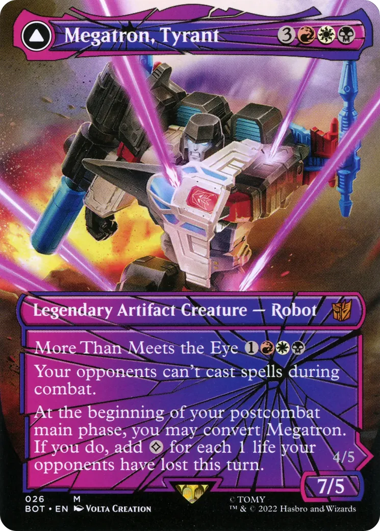 Megatron, Tyrant // Megatron, Destructive Force from Transformers - Magic: The Gathering
