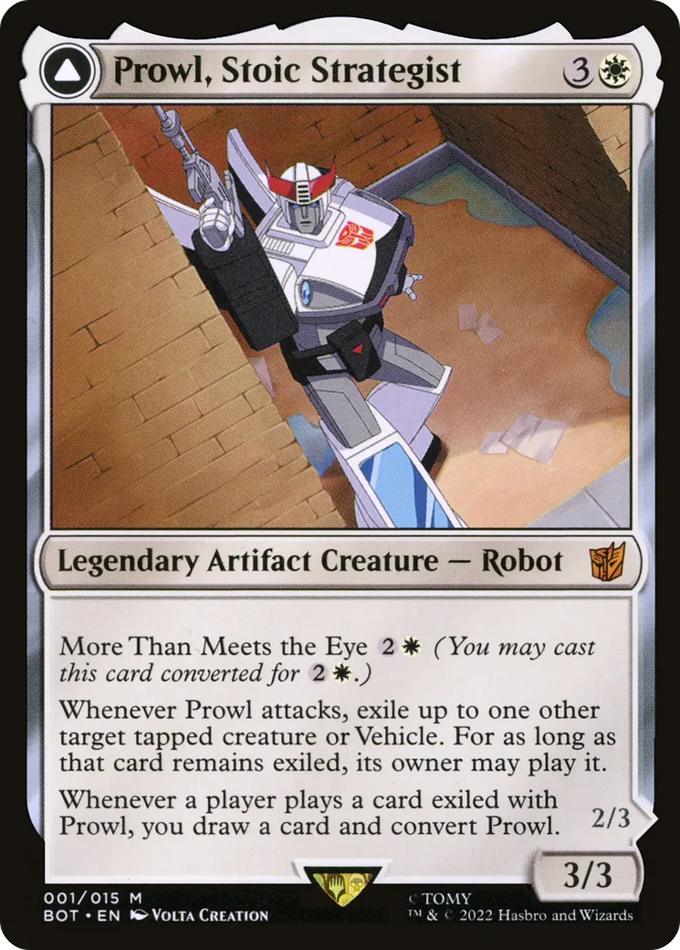 Prowl, Stoic Strategist // Prowl, Pursuit Vehicle — Transformers — Magic: The Gathering