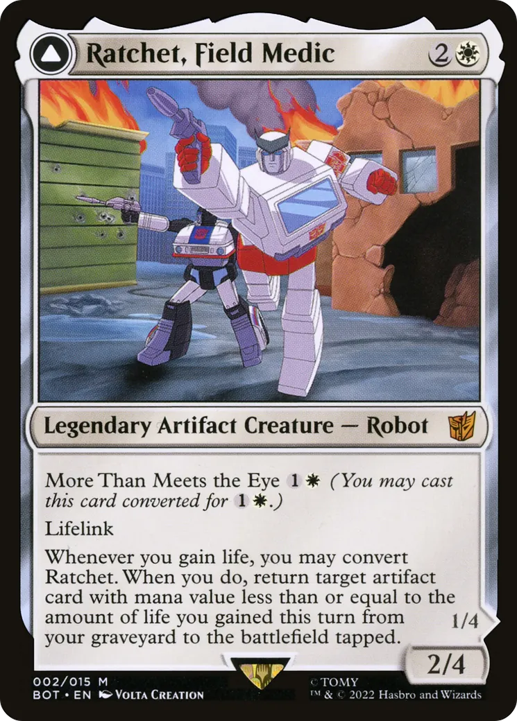 Ratchet, Field Medic // Ratchet, Rescue Racer — Transformers — Magic: The Gathering