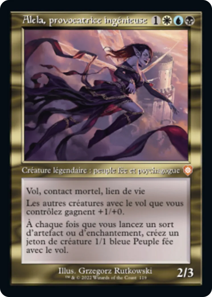Alela, provocatrice ingénieuse — The Brothers' War Commander — Magic: The Gathering