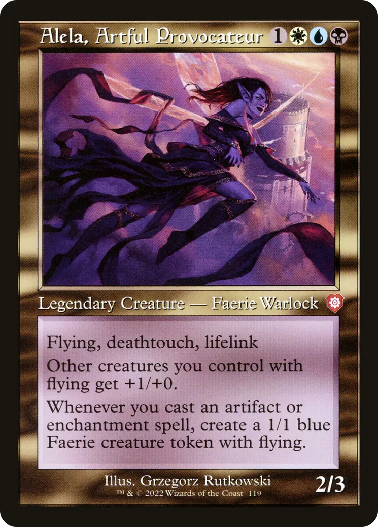 Alela, Artful Provocateur — The Brothers' War Commander — Magic: The Gathering