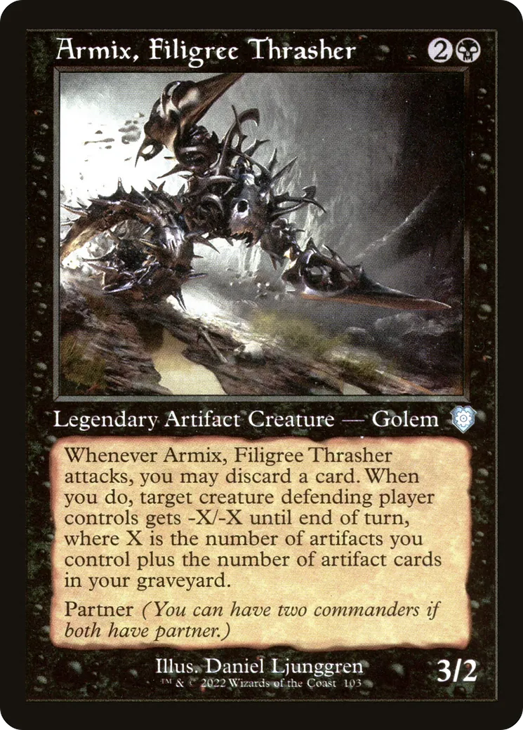 Armix, Filigree Thrasher — The Brothers' War Commander — Magic: The Gathering