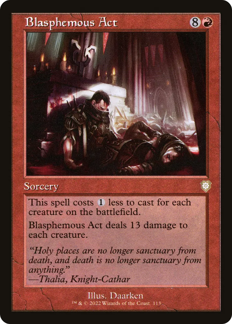 Acte blasphématoire — The Brothers' War Commander — Magic: The Gathering