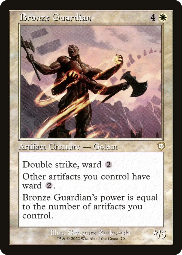 Bronze Guardian — The Brothers' War Commander — Magic: The Gathering