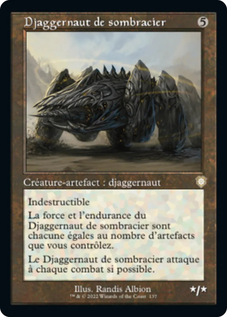 Djaggernaut de sombracier — The Brothers' War Commander — Magic: The Gathering