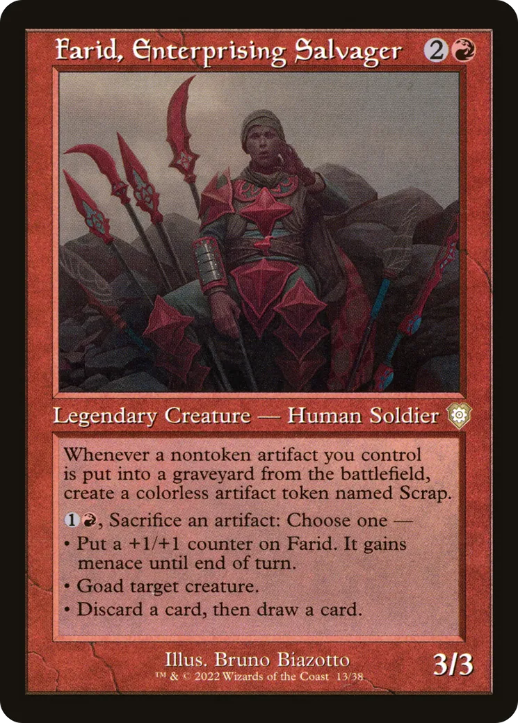 Farid, Enterprising Salvager — The Brothers' War Commander — Magic: The Gathering