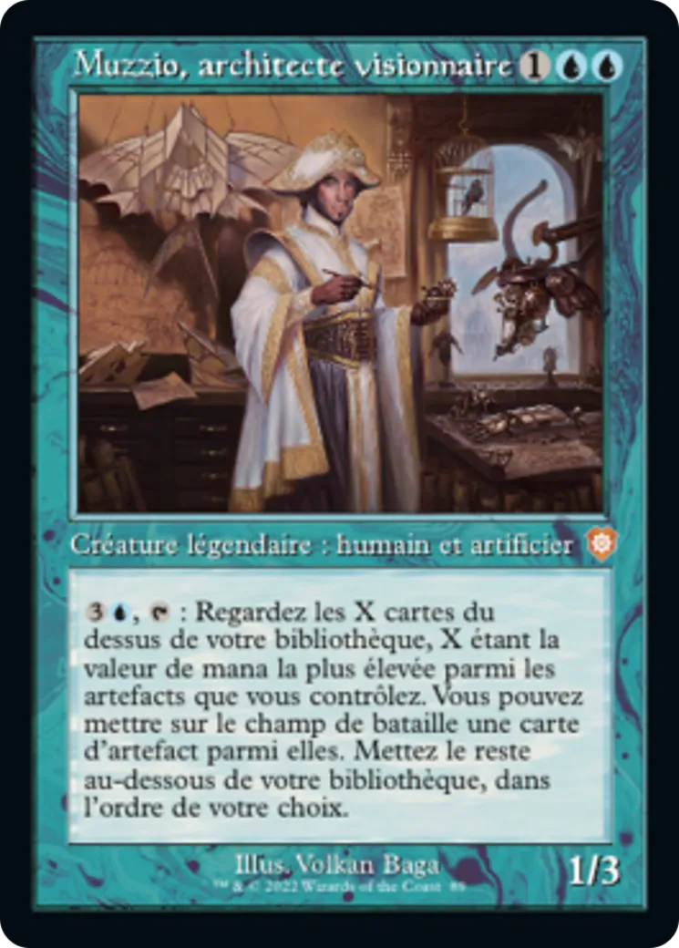 Muzzio, architecte visionnaire — The Brothers' War Commander — Magic: The Gathering