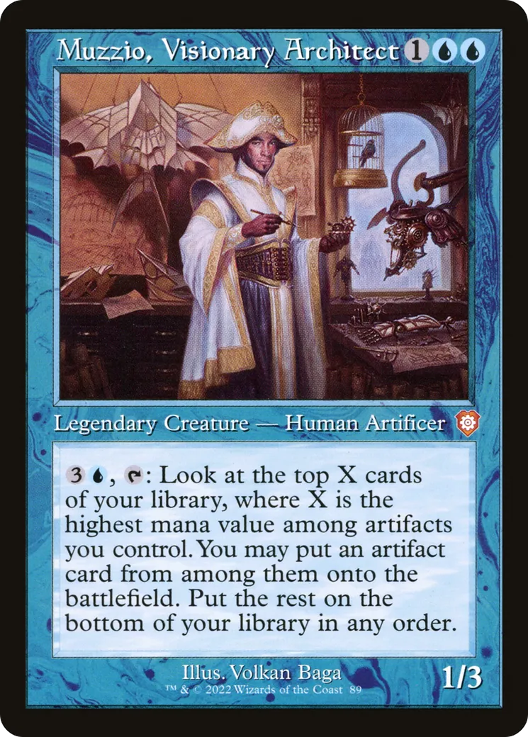 Muzzio, architecte visionnaire — The Brothers' War Commander — Magic: The Gathering