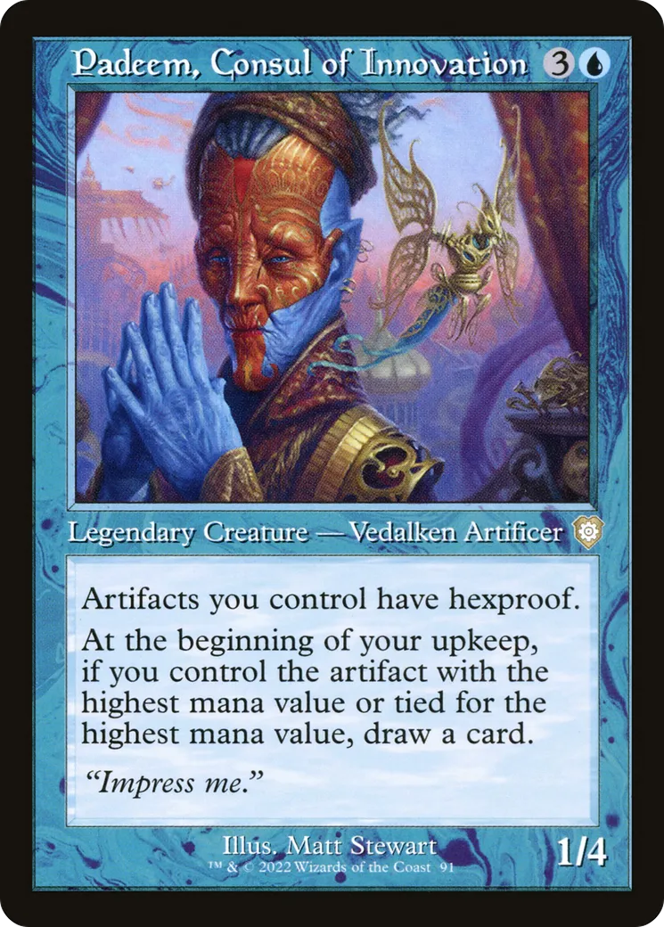 Padeem, Consul of Innovation — The Brothers' War Commander — Magic: The Gathering