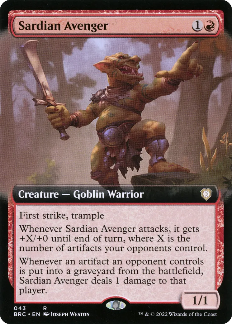 Sardian Avenger — The Brothers' War Commander — Magic: The Gathering
