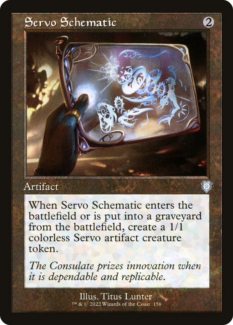 Servo Schematic — The Brothers' War Commander — Magic: The Gathering