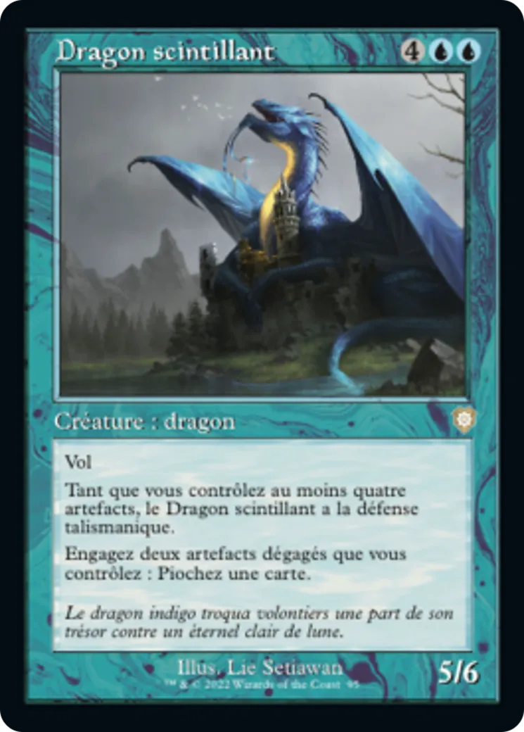 Dragon scintillant — The Brothers' War Commander — Magic: The Gathering