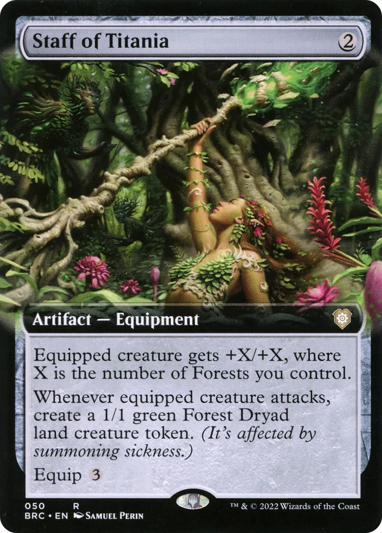 Staff of Titania — The Brothers' War Commander — Magic: The Gathering