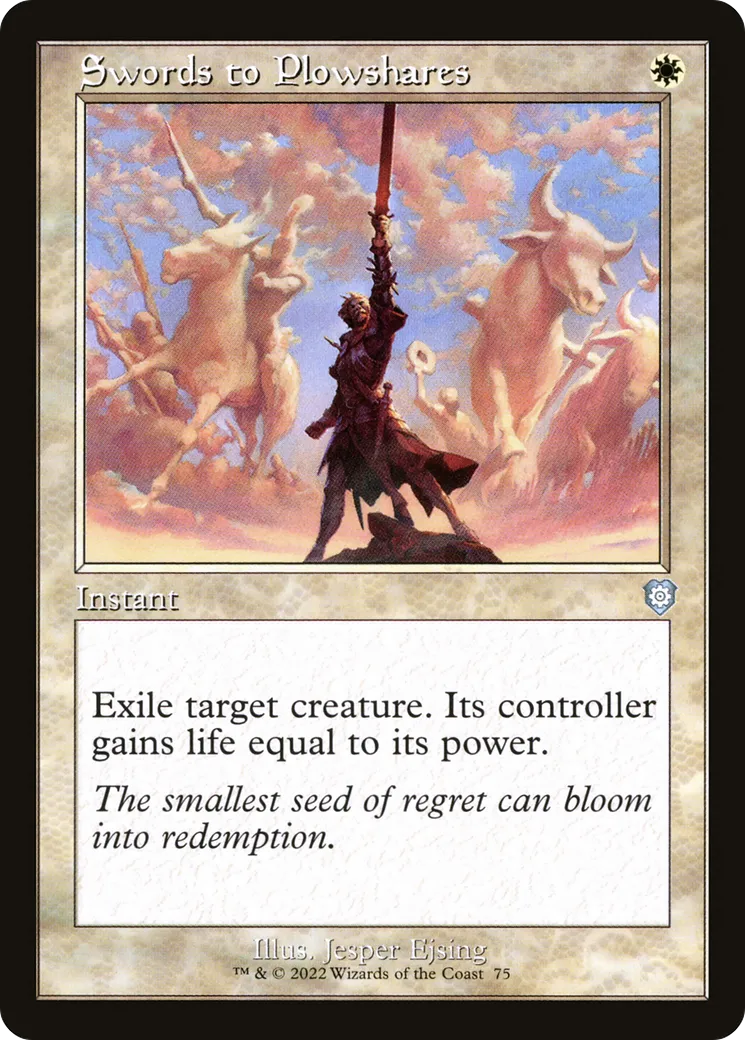Swords to Plowshares — The Brothers' War Commander — Magic: The Gathering