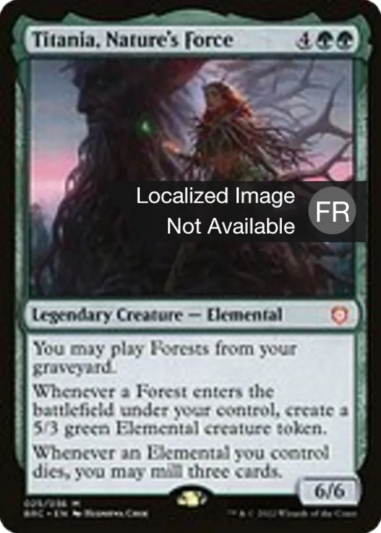 Titania, force de la nature — The Brothers' War Commander — Magic: The Gathering