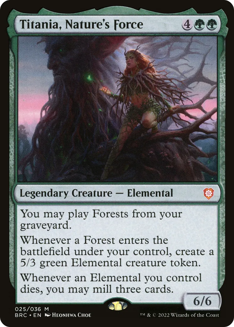 Titania, Nature's Force — The Brothers' War Commander — Magic: The Gathering