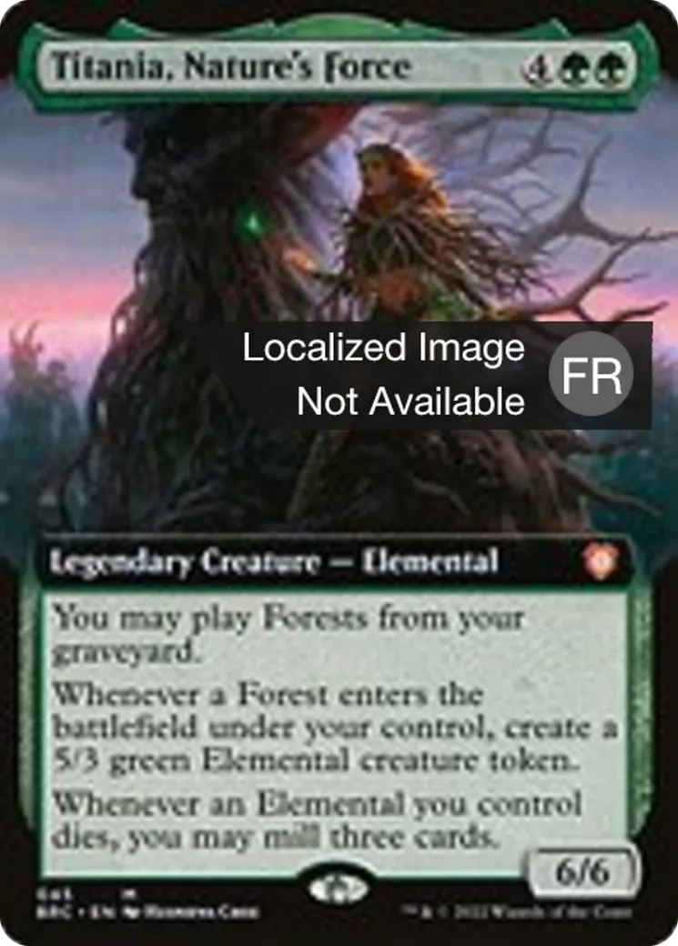 Titania, force de la nature — The Brothers' War Commander — Magic: The Gathering