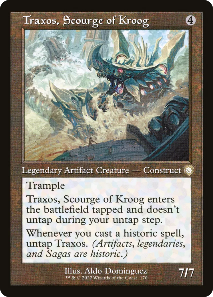 Traxos, Scourge of Kroog — The Brothers' War Commander — Magic: The Gathering