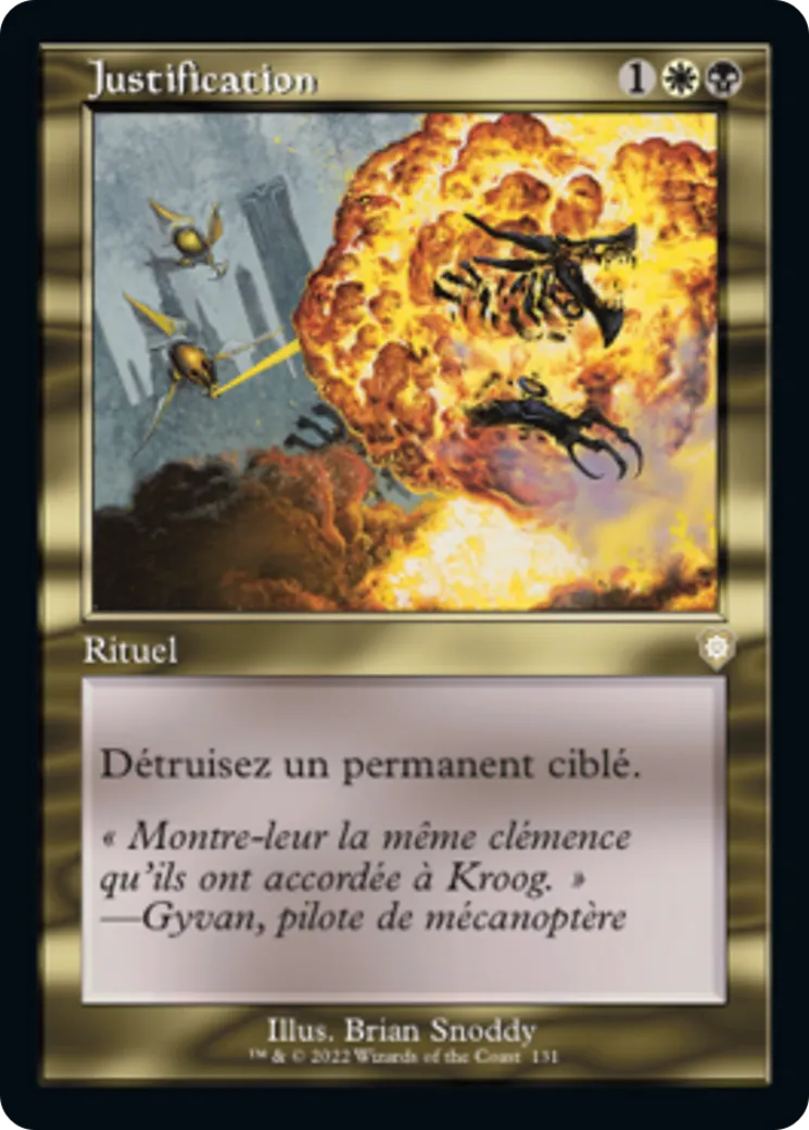 Justification — The Brothers' War Commander — Magic: The Gathering