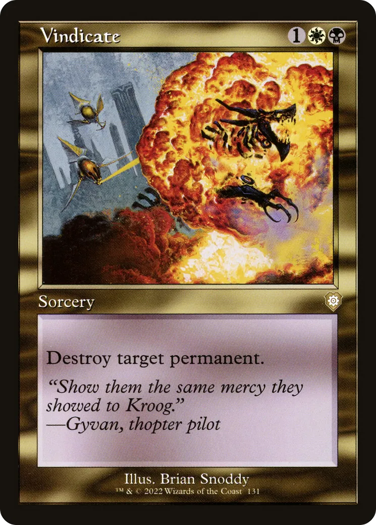 Vindicate — The Brothers' War Commander — Magic: The Gathering