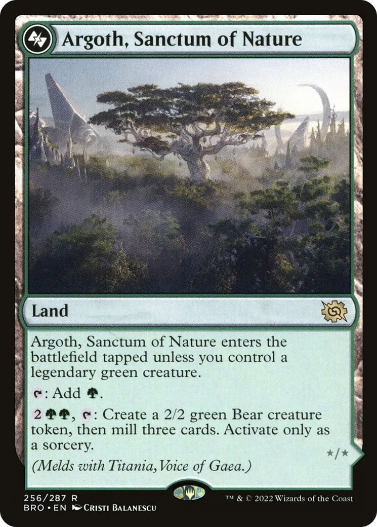 Argoth, Sanctum of Nature // Titania, Gaea Incarnate — The Brothers' War — Magic: The Gathering