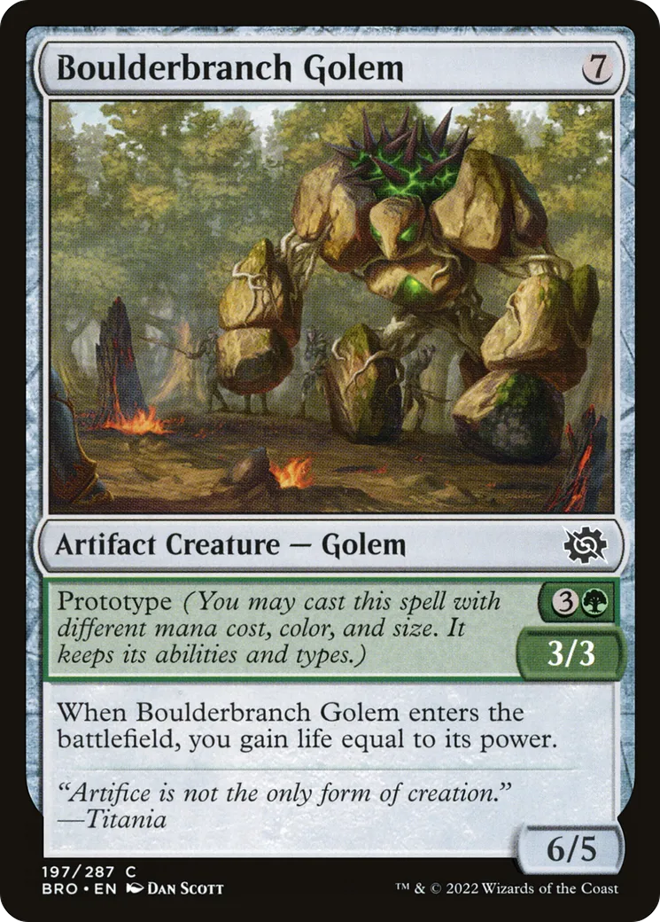 Boulderbranch Golem — The Brothers' War — Magic: The Gathering