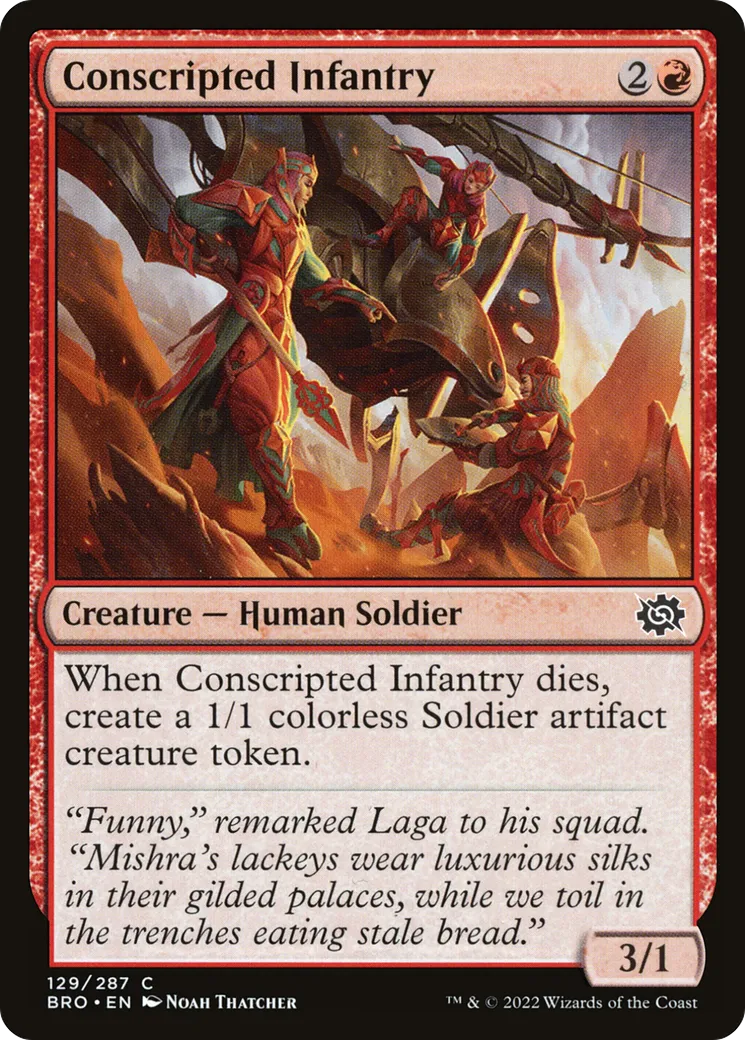 Infanterie de conscrits — The Brothers' War — Magic: The Gathering