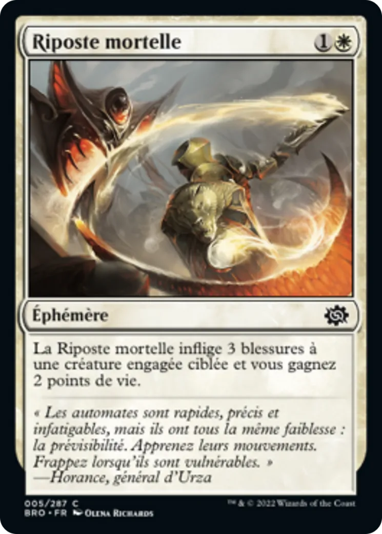 Riposte mortelle — The Brothers' War — Magic: The Gathering