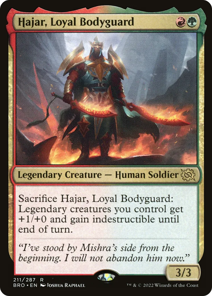 Hajar, garde du corps loyal — The Brothers' War — Magic: The Gathering