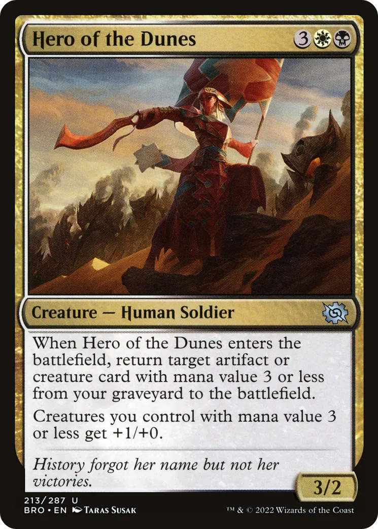 Héroïne des dunes — The Brothers' War — Magic: The Gathering