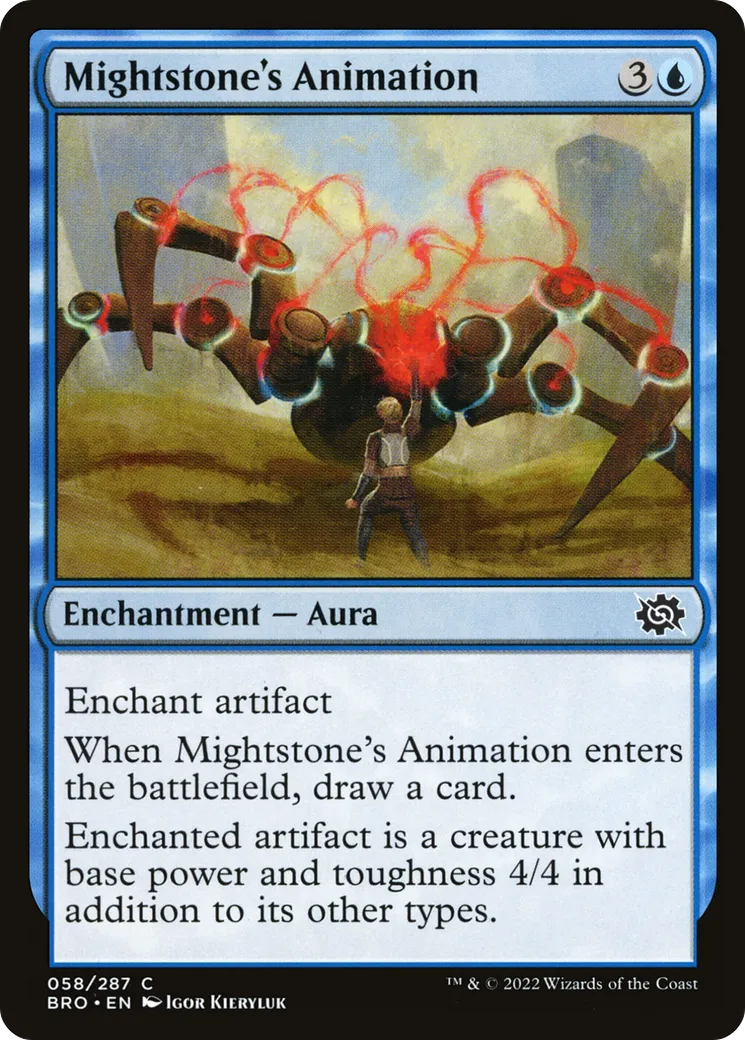 Animation de la Lithopuissance — The Brothers' War — Magic: The Gathering