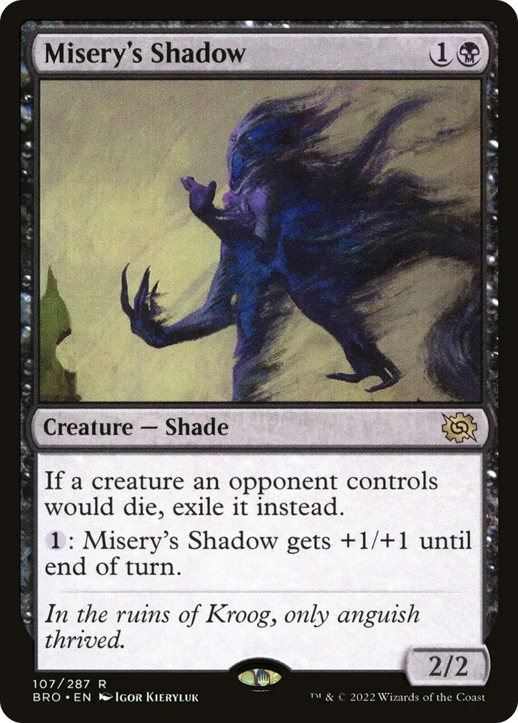 Ombre de la misère — The Brothers' War — Magic: The Gathering