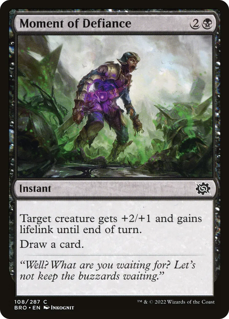 Moment of Defiance — The Brothers' War — Magic: The Gathering