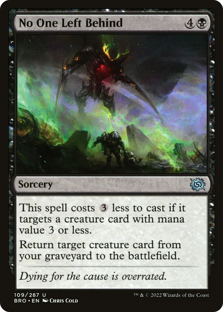 Personne n'est abandonné — The Brothers' War — Magic: The Gathering