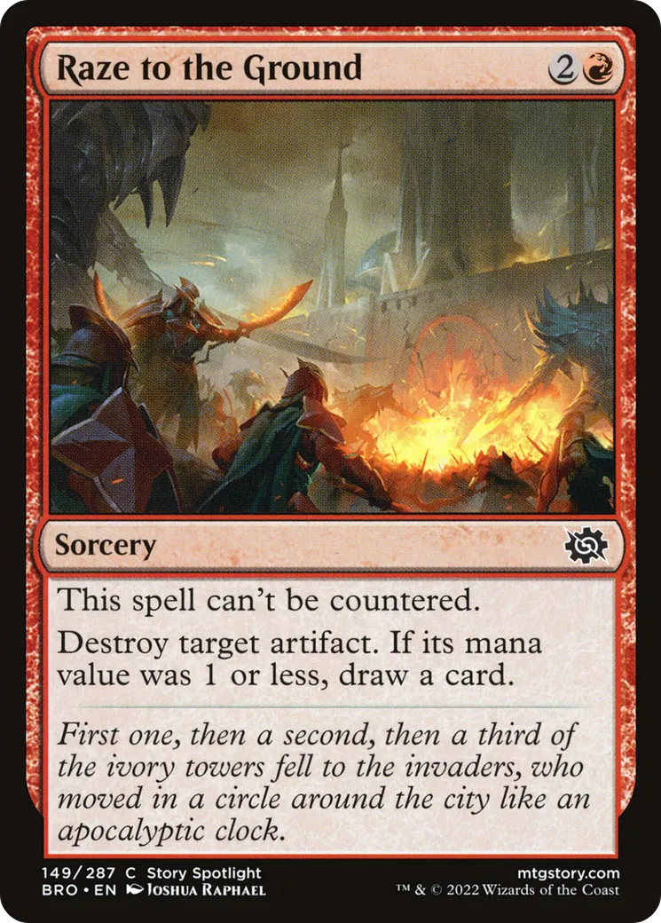 Raze to the Ground — The Brothers' War — Magic: The Gathering