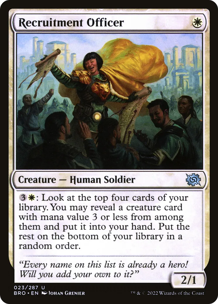 Recruitment Officer — The Brothers' War — Magic: The Gathering