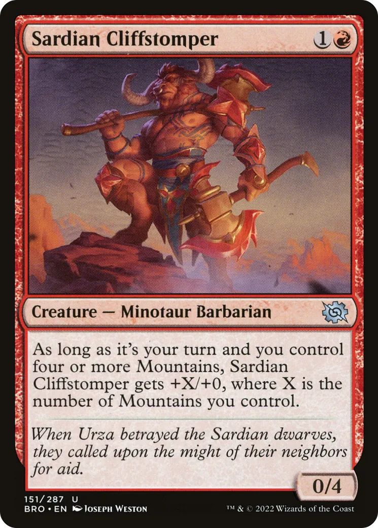 Sardian Cliffstomper — The Brothers' War — Magic: The Gathering