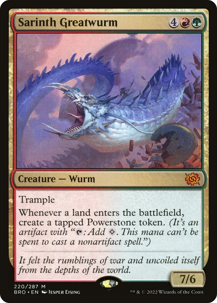 Sarinth Greatwurm — The Brothers' War — Magic: The Gathering