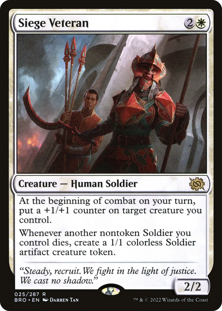 Vétérane de siège — The Brothers' War — Magic: The Gathering