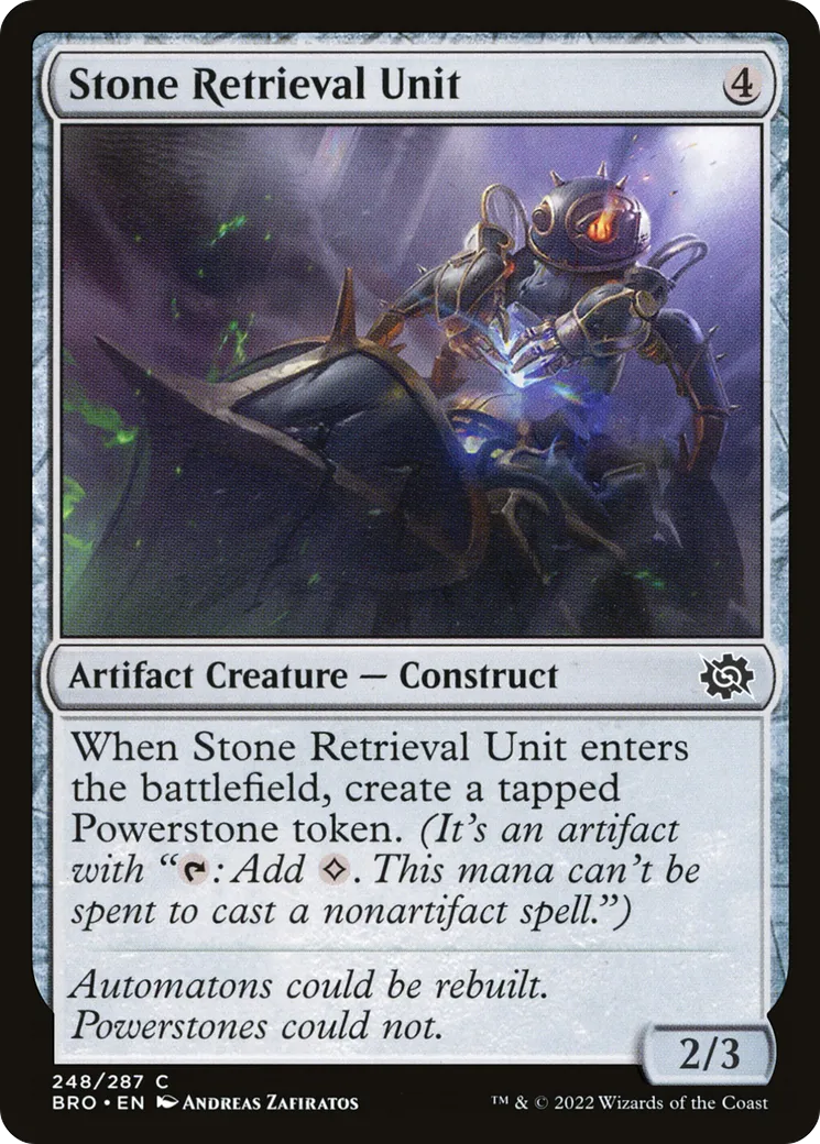 Unité récupératrice de pierre — The Brothers' War — Magic: The Gathering