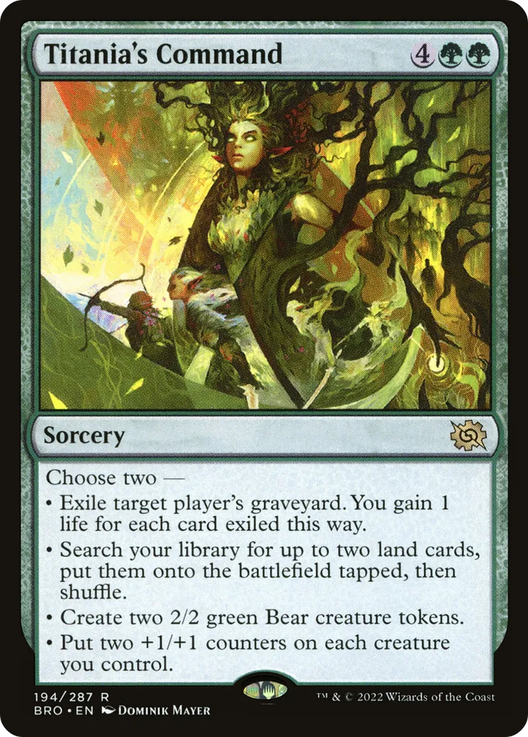Titania's Command — The Brothers' War — Magic: The Gathering