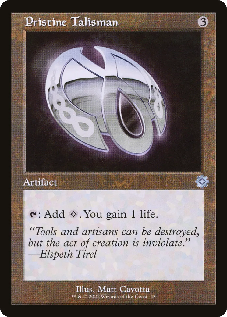 Pristine Talisman — The Brothers' War Retro Artifacts — Magic: The Gathering