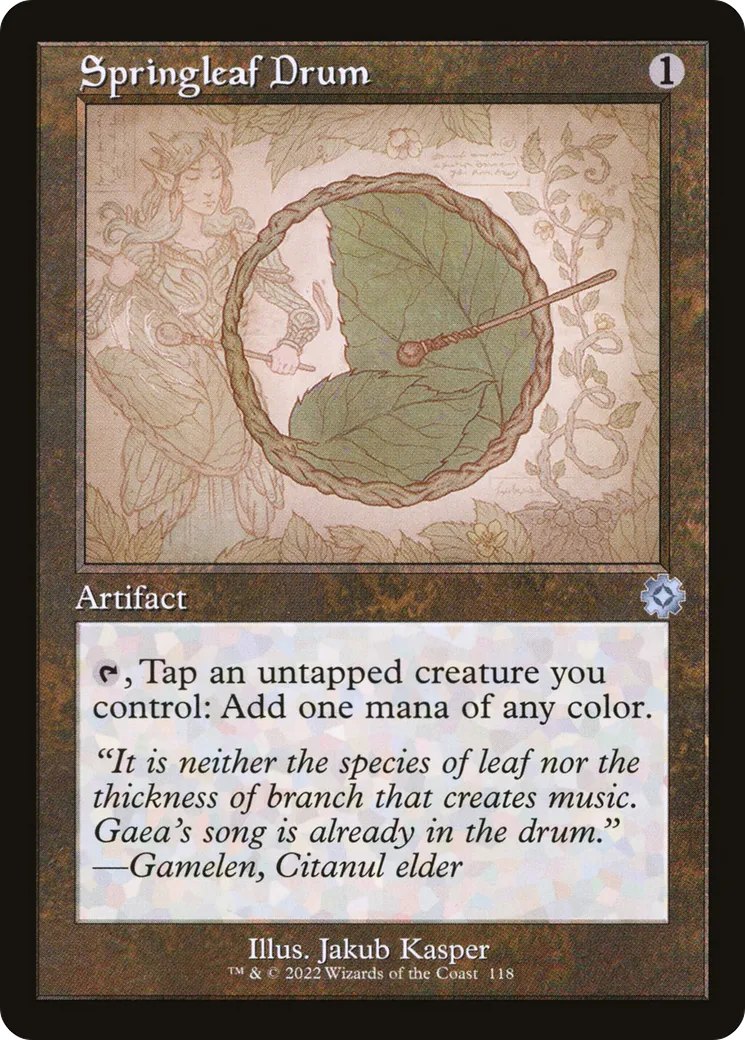 Springleaf Drum — The Brothers' War Retro Artifacts — Magic: The Gathering