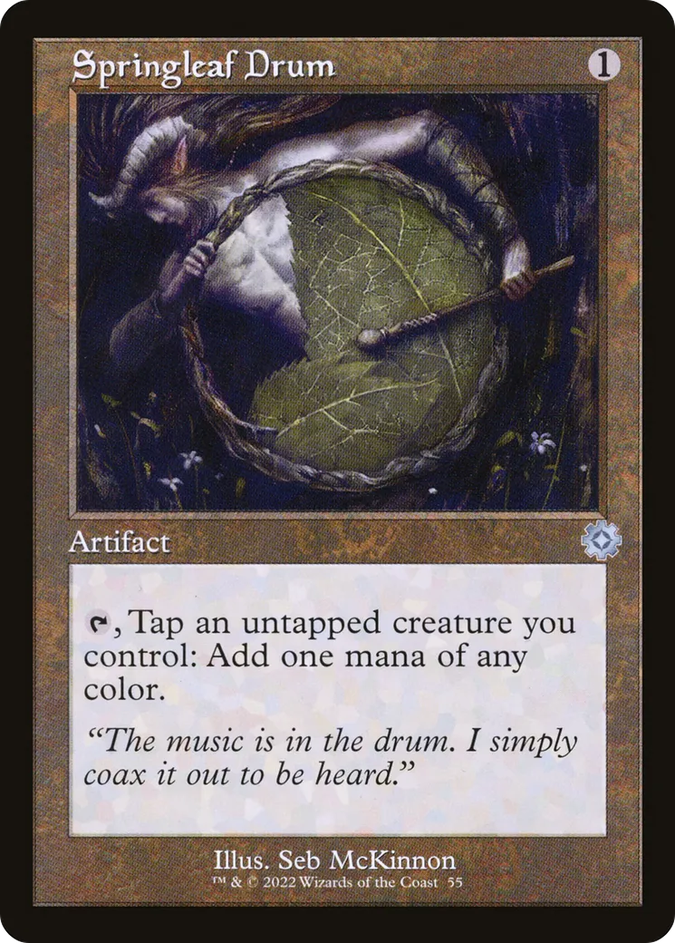 Springleaf Drum — The Brothers' War Retro Artifacts — Magic: The Gathering