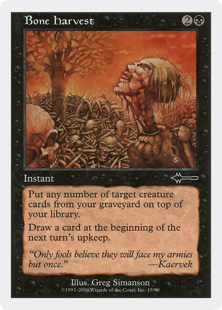 Récolte des ossements — Beatdown Box Set — Magic: The Gathering